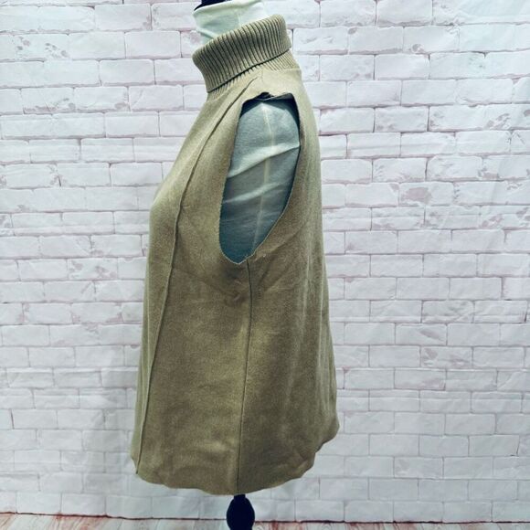 New ZARA turtle neck top color tan size large - Picture 3 of 8